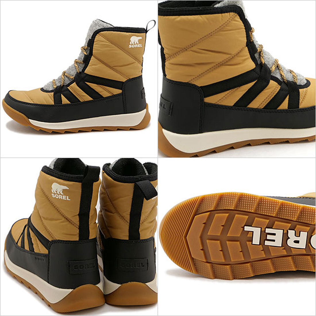 ソレル SOREL W WHITNEY II PLUS LACE WP Tawny-Buff/Black [NL5162-253]