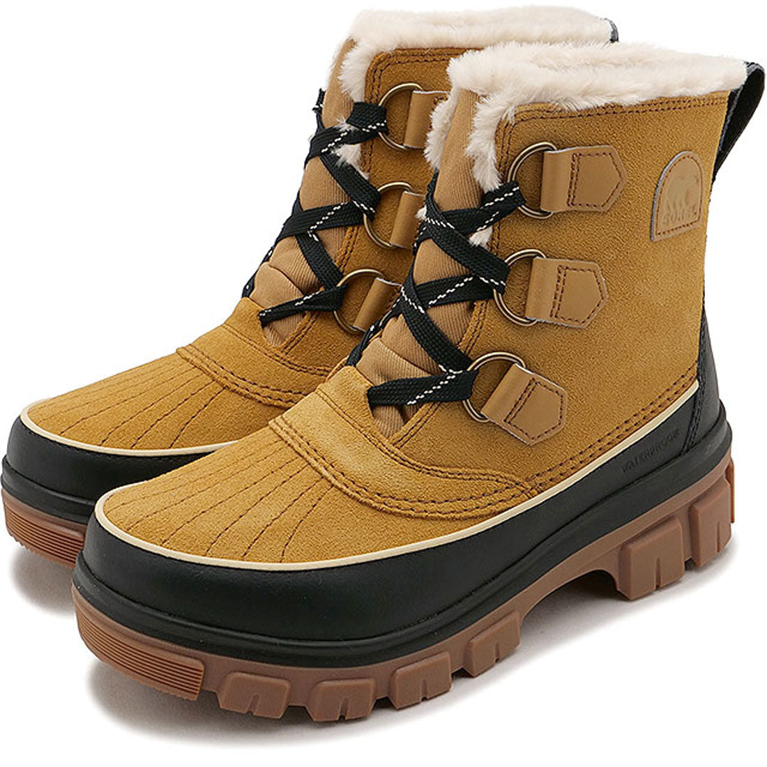 ソレル SOREL W TIVOLI V WP Honey-White/Sea-Salt [NL5113-292],Curry/Black