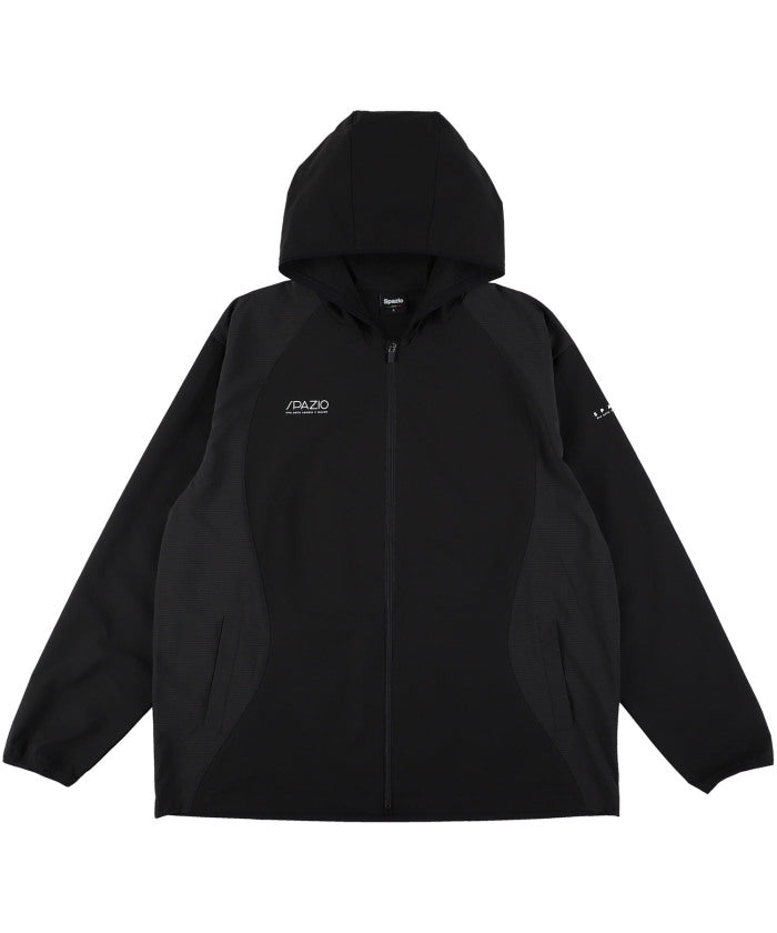 スパッツィオ SPAZIO スパッツィオ Spazio フットサル フレキシブルラインジップパーカー  TP0654 （02 ブラック） 02 ブラック