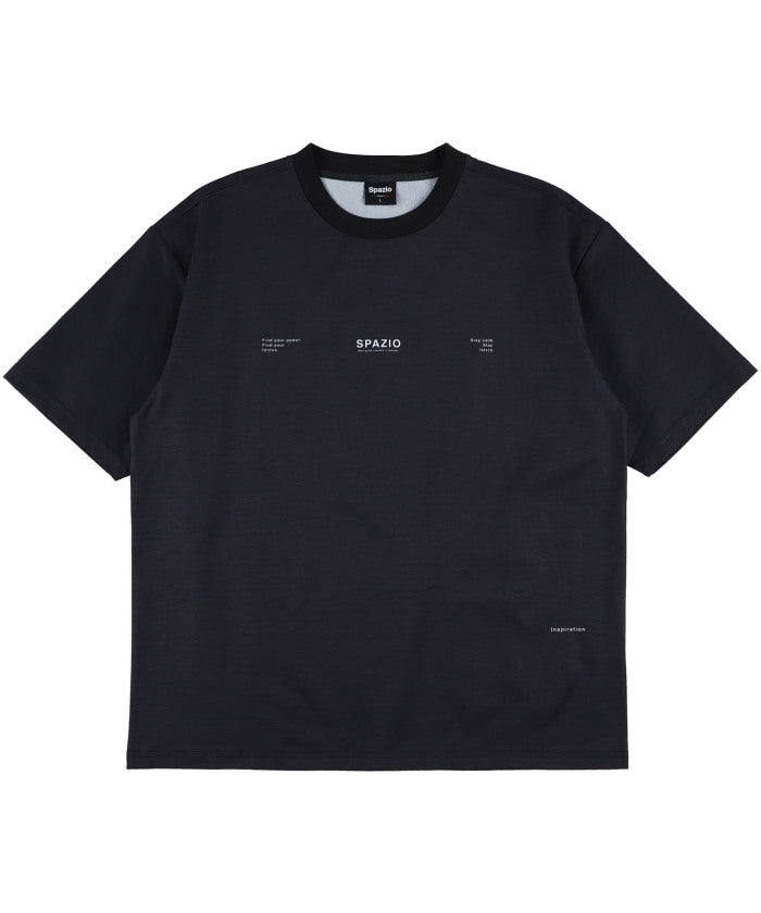 スパッツィオ SPAZIO スパッツィオ Spazio フットサル タイポグラフィオーバーサイズプラ T シャツ  GE1141 （02 ブラック） 02 ブラック
