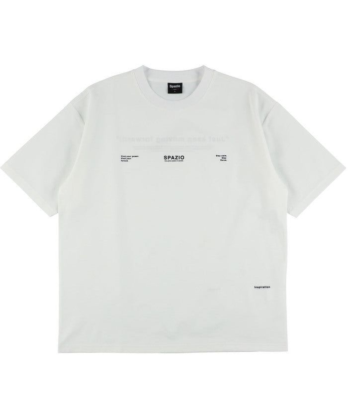スパッツィオ SPAZIO スパッツィオ Spazio フットサル タイポグラフィオーバーサイズプラ T シャツ  GE1141 （01 ホワイト） 01 ホワイト