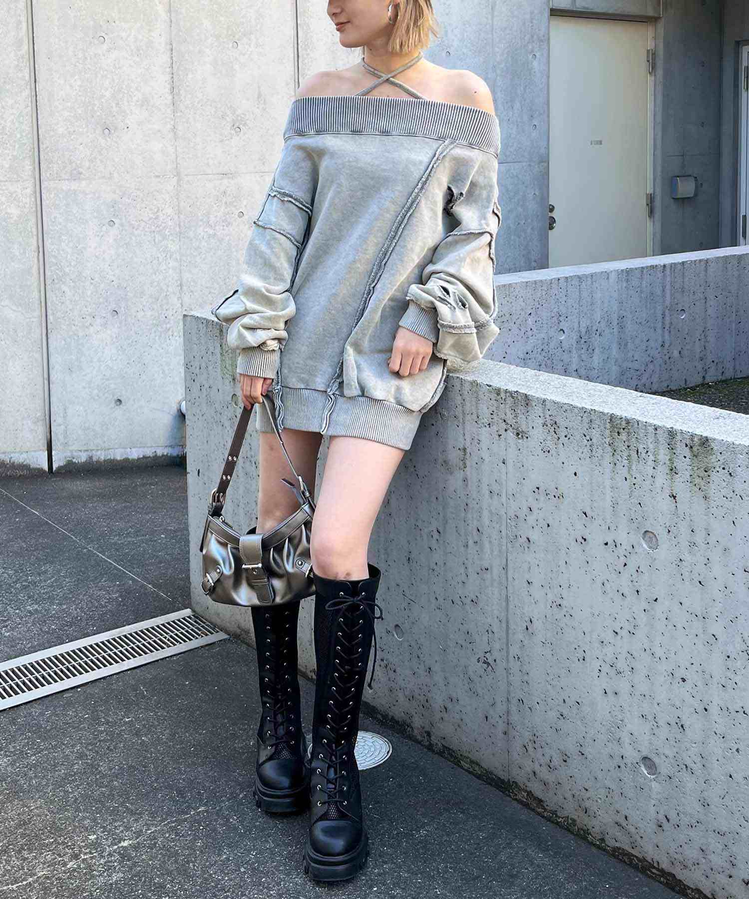 スパイラルガール SPIRALGIRL チョーカーピグメントオーバーチュニック