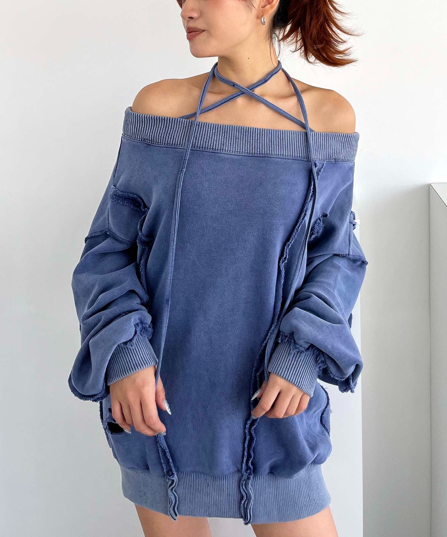 スパイラルガール SPIRALGIRL チョーカーピグメントオーバーチュニック