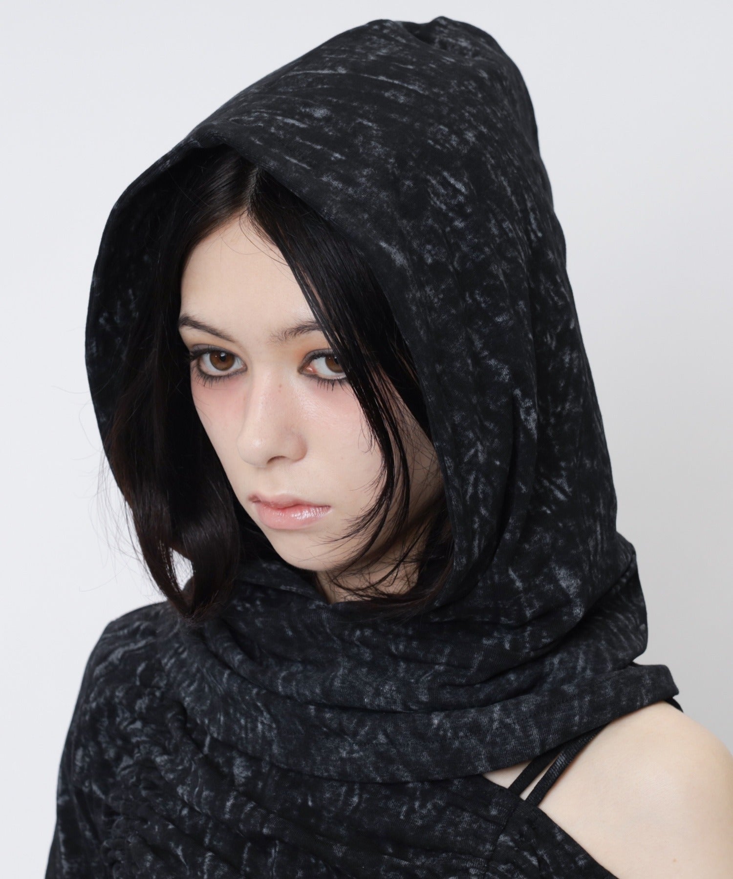 スパイラルガール SPIRALGIRL バラクラバ風アシメトップス （ブラック） ブラック