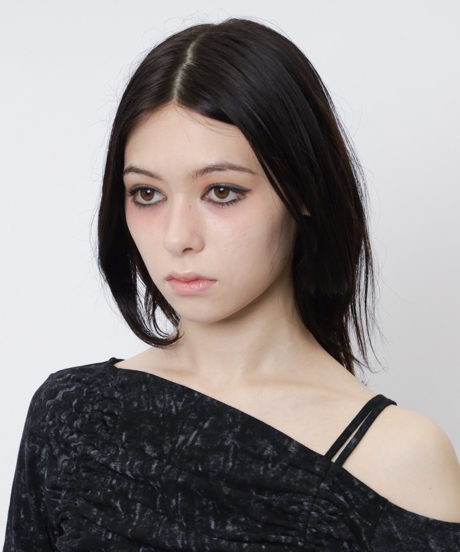 スパイラルガール SPIRALGIRL バラクラバ風アシメトップス （ブラック） ブラック