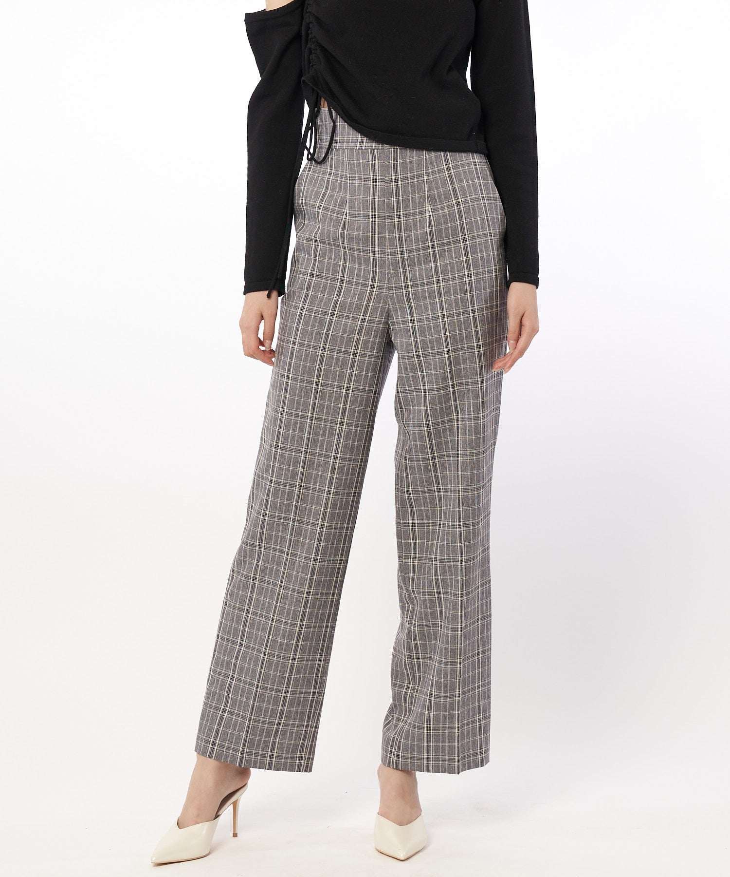 スパイラルガール SPIRALGIRL チェック柄ストレートパンツ