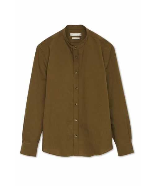 ハイストリート HIGH STREET HIGH STREET∴2WAYストレッチマイクロチェックバンドカラーシャツ （キャメル） キャメル