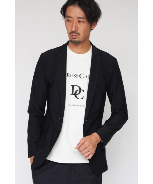 ハイストリート HIGH STREET HIGH STREET∴4WAYグレンチェックジャガードジャケット （ネイビー） ネイビー