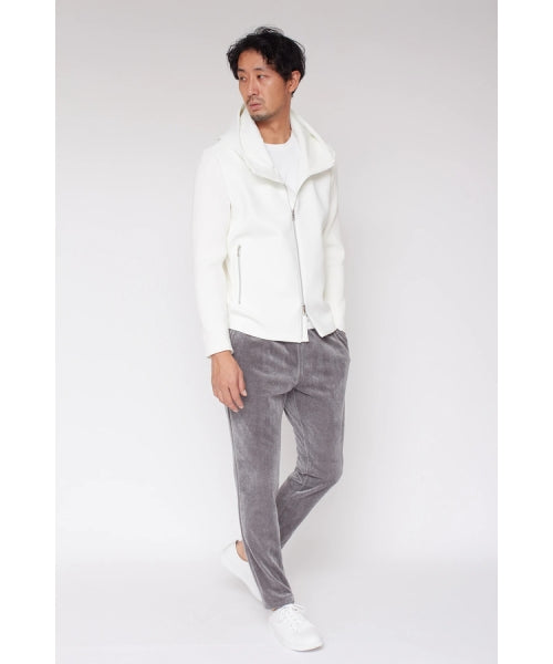 ハイストリート HIGH STREET HIGH STREET∴ニットコンビZIPパーカーブルゾン （ホワイト） ホワイト
