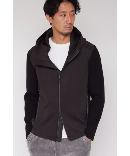 ハイストリート HIGH STREET HIGH STREET∴ニットコンビZIPパーカーブルゾン （ホワイト） ホワイト