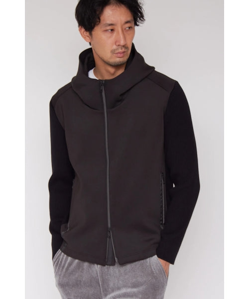 ハイストリート HIGH STREET HIGH STREET∴ニットコンビZIPパーカーブルゾン （ホワイト） ホワイト