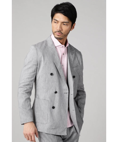 ハイストリート HIGH STREET HIGH STREET∴TC麻シャンブレーダブルジャケット （チャコール） チャコール