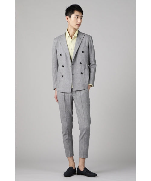 ハイストリート HIGH STREET HIGH STREET∴TC麻シャンブレーダブルジャケット （チャコール） チャコール