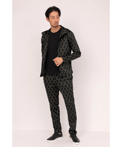 ハイストリート HIGH STREET HIGH STREET∴トライアングルジャカードトラックジャケット （ネイビー） ネイビー