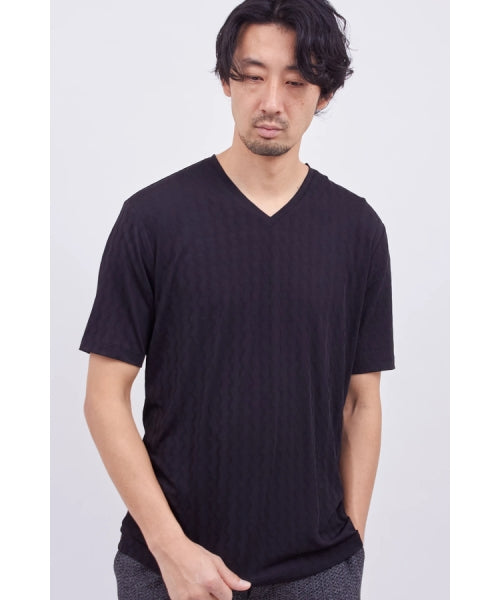 ハイストリート HIGH STREET HIGH STREET∴オンデJQハンソデVネック （ブラック） ブラック