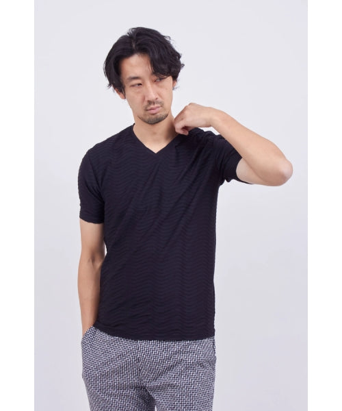 ハイストリート HIGH STREET HIGH STREET∴オンデJQハンソデVネック （ブラック） ブラック