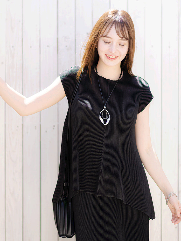 スペッチオ SPECCHIO プリーツ巾着ショルダーミニバッグ （ブラック） ブラック