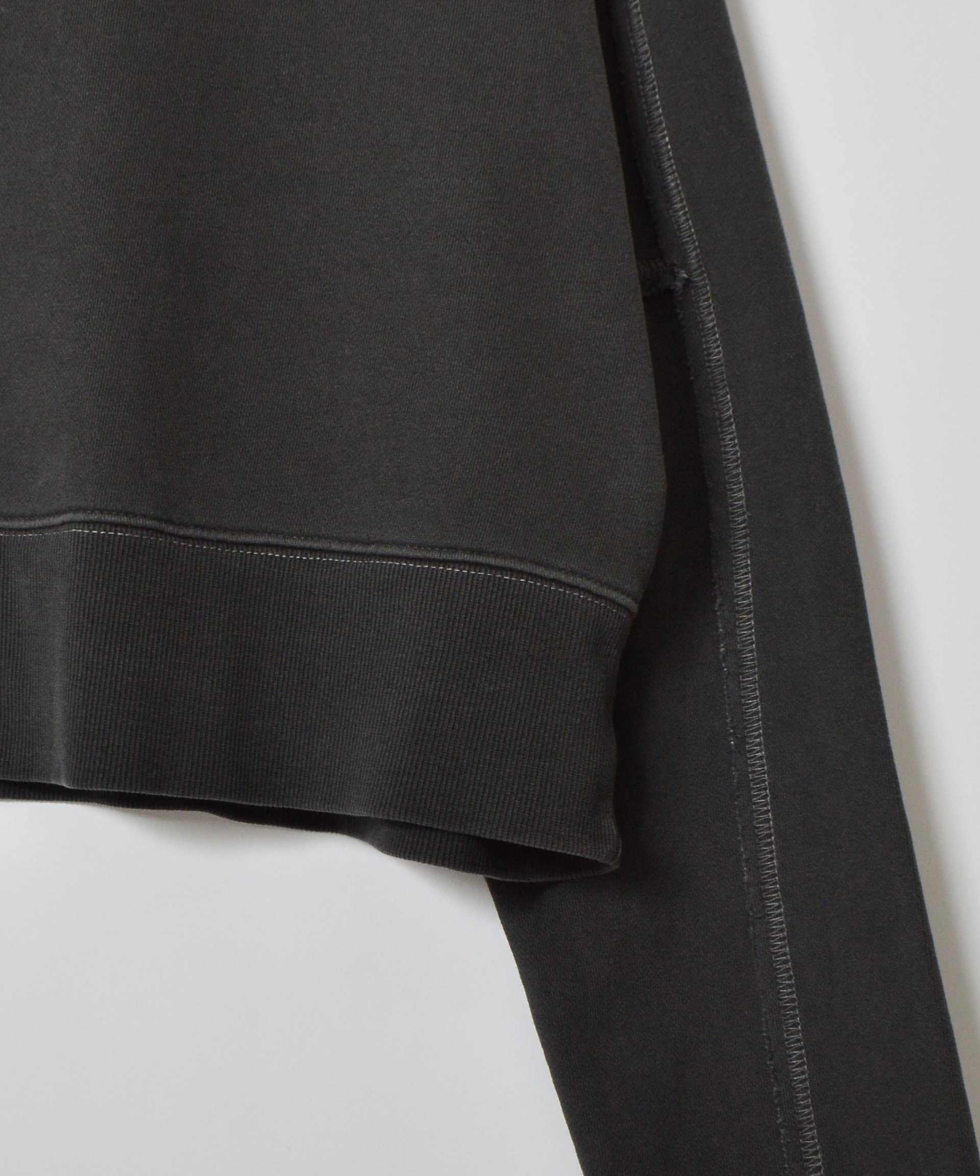 スピリトーゾ Spiritoso 裏毛ピグメントラグランクロップドスウェット