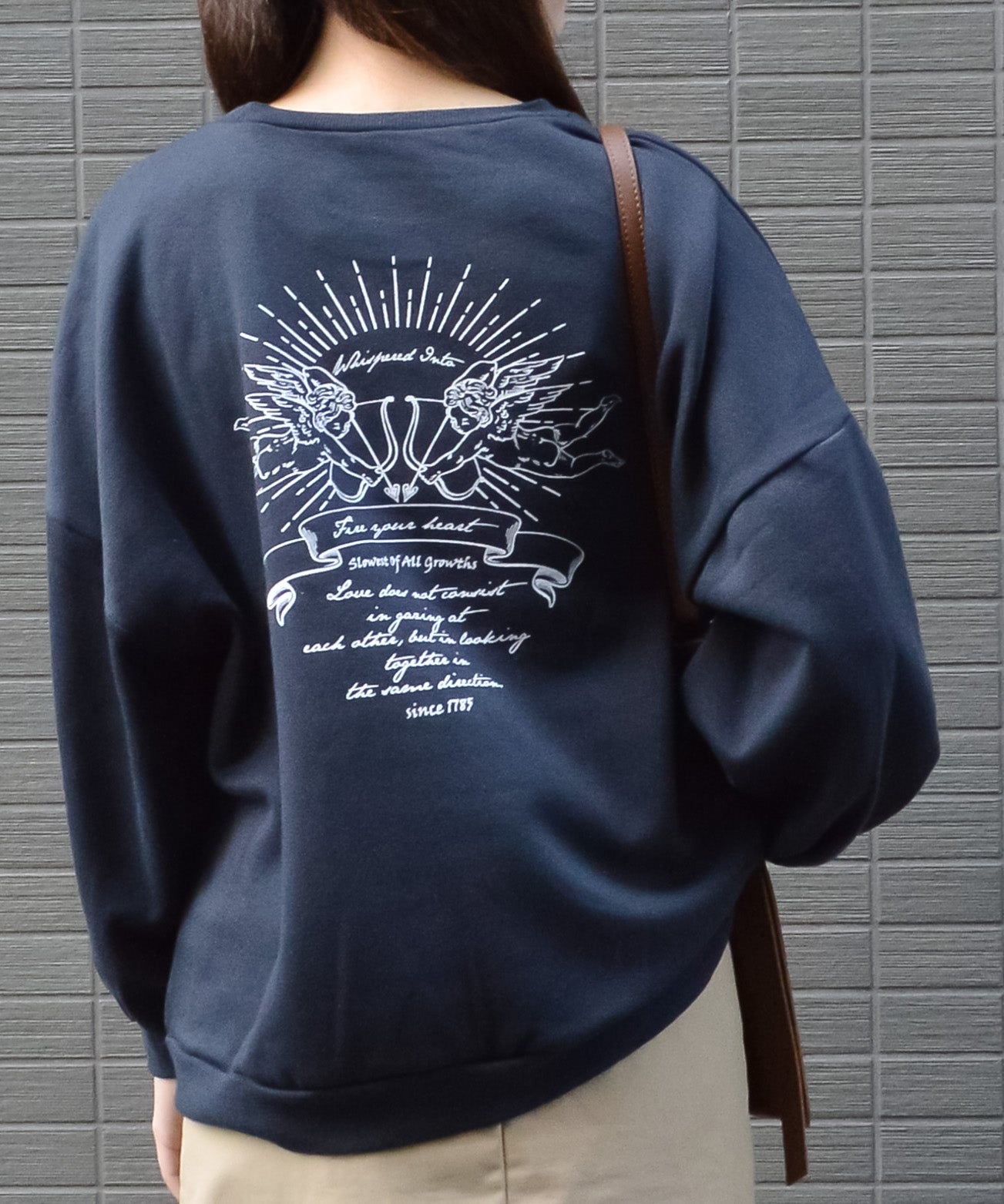スピリトーゾ Spiritoso 裏起毛 BIGプルオーバー,チャコール