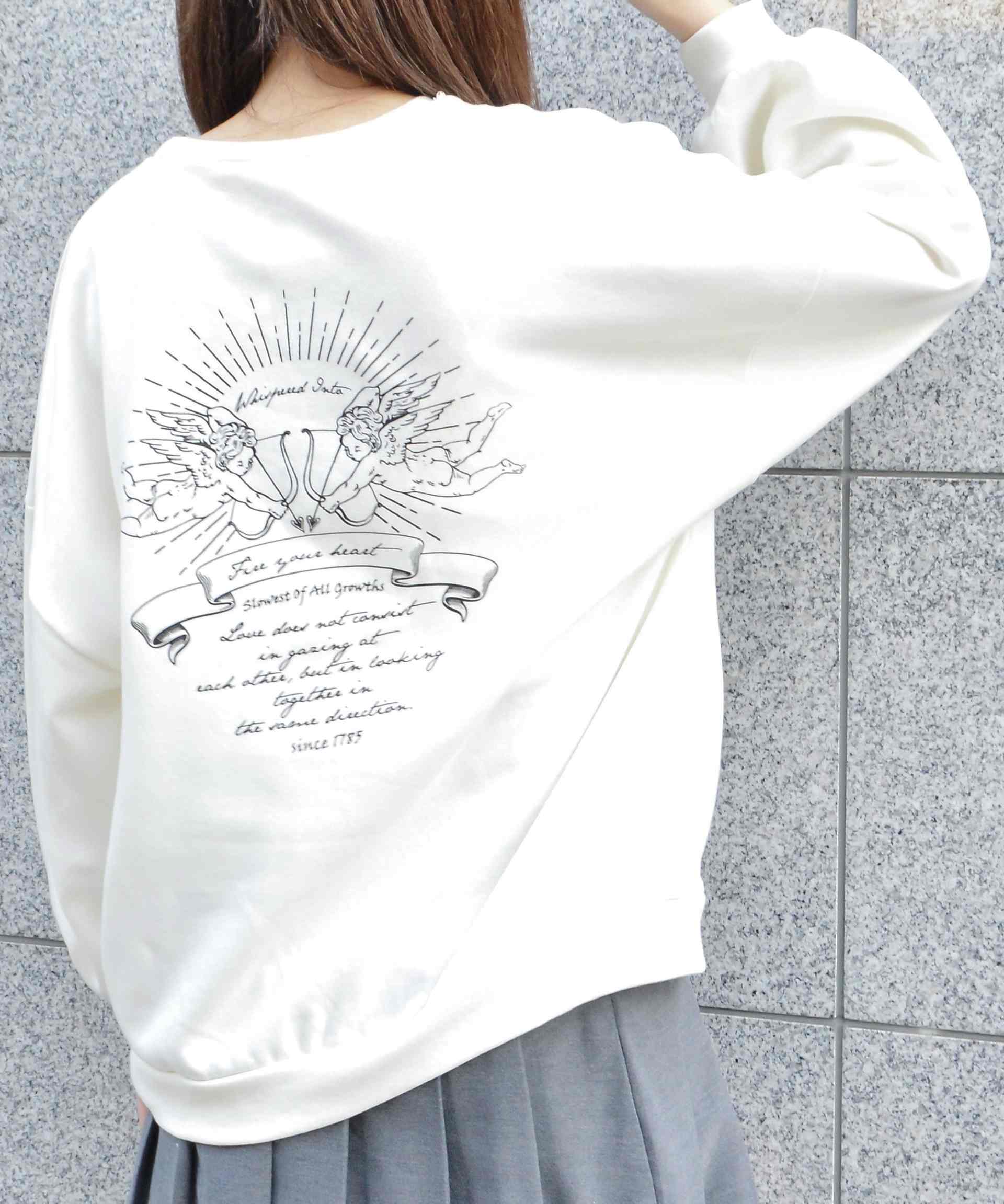 スピリトーゾ Spiritoso 裏起毛 BIGプルオーバー,アイボリー