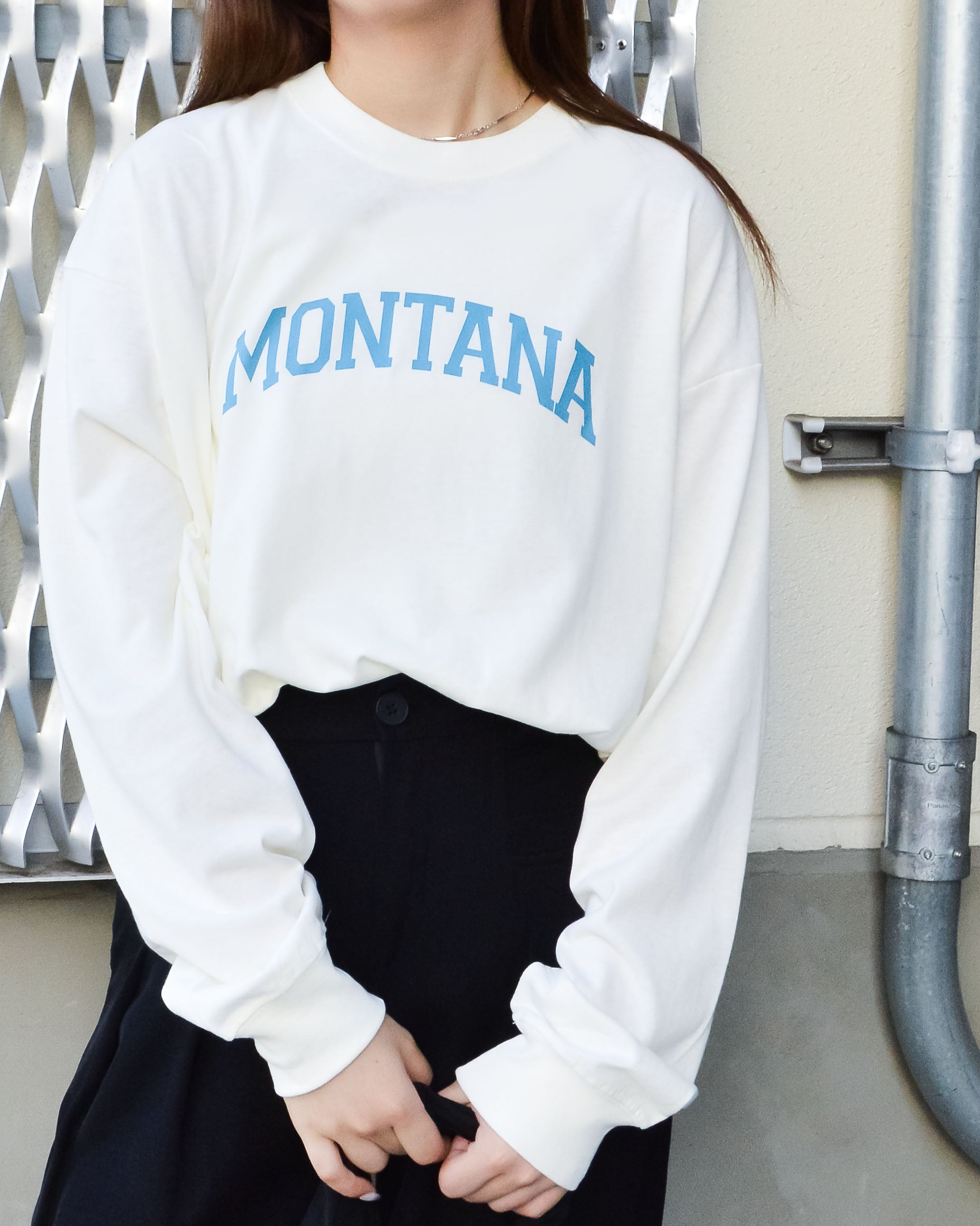 スピリトーゾ Spiritoso MONTANAロゴビックシルエットロンT