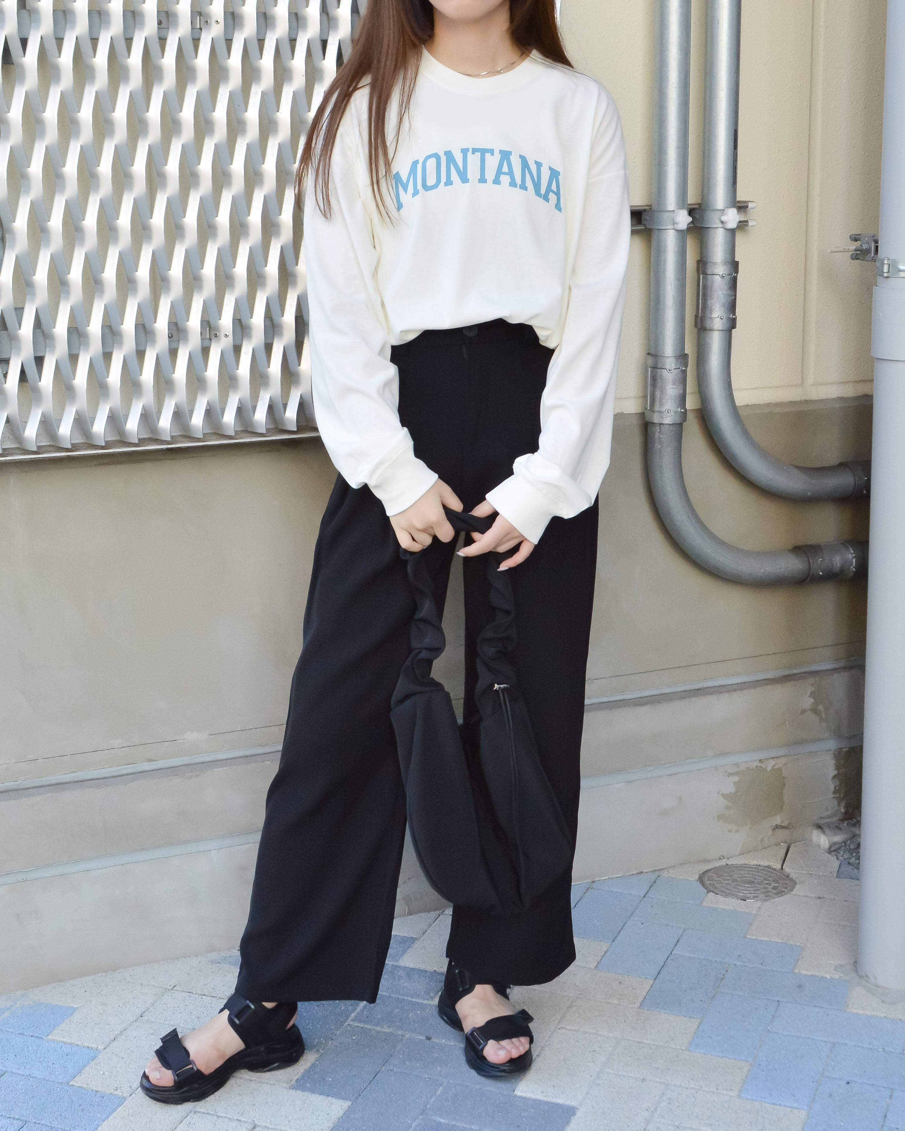 スピリトーゾ Spiritoso MONTANAロゴビックシルエットロンT