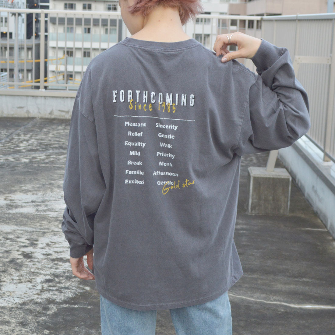 スピリトーゾ Spiritoso ピグメントサークルイーグルプリントロンT