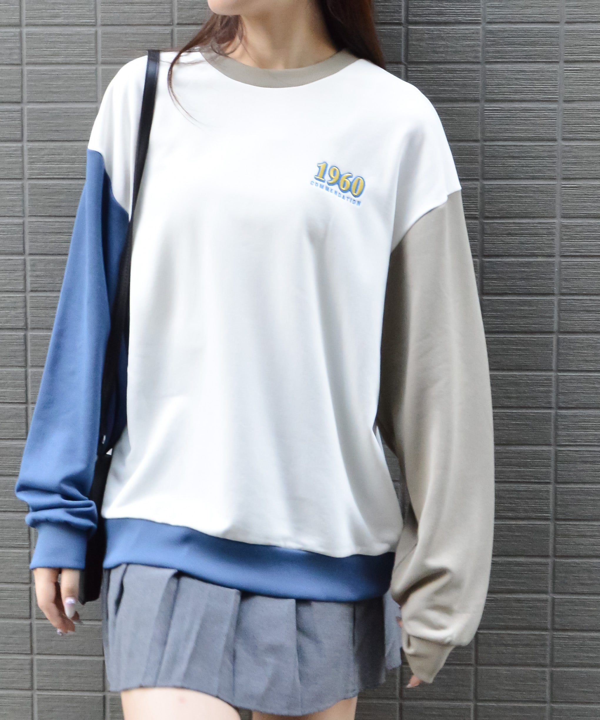 スピリトーゾ Spiritoso バックサークルレトロプリントトレーナー