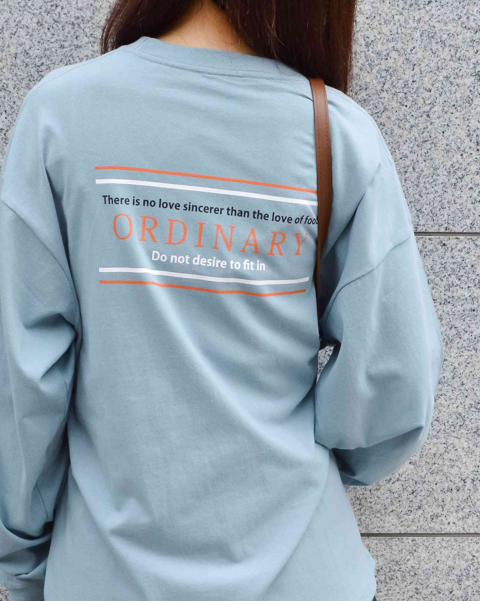 スピリトーゾ Spiritoso ORDINARYプリントTシャツ,サックス
