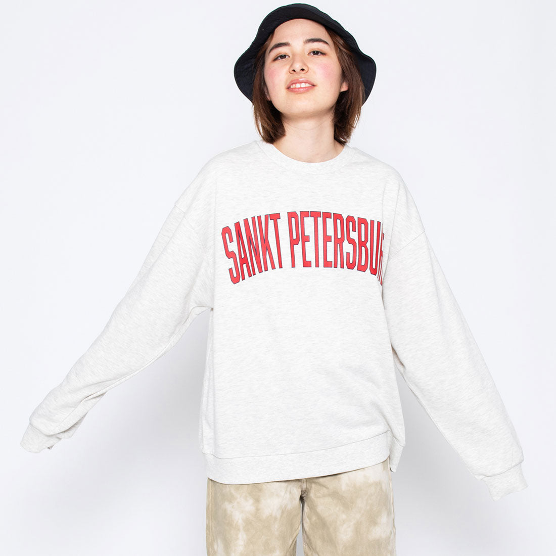 スピリトーゾ Spiritoso アーチロゴプリントスウェット