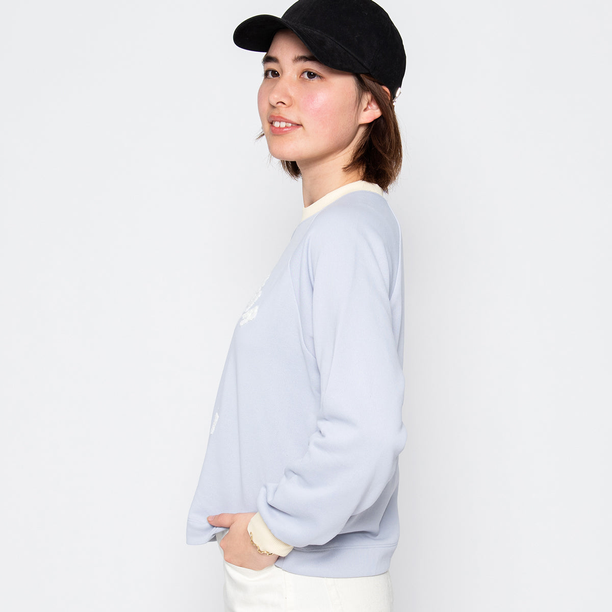 スピリトーゾ Spiritoso ベアプリントラグランスウェット