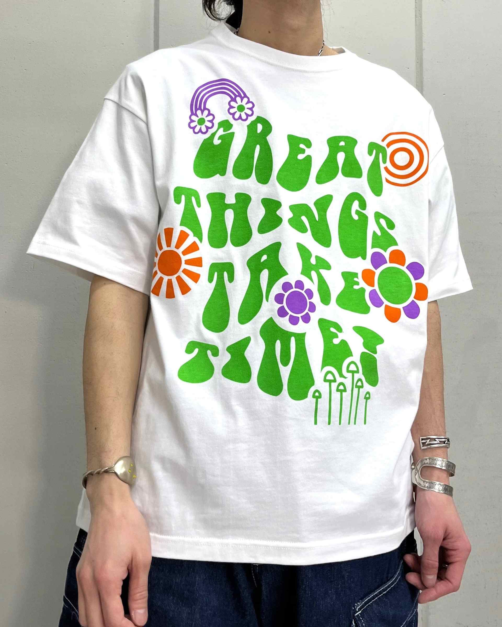 スピリトーゾ Spiritoso レトロヒッピービッグシルエットTシャツ