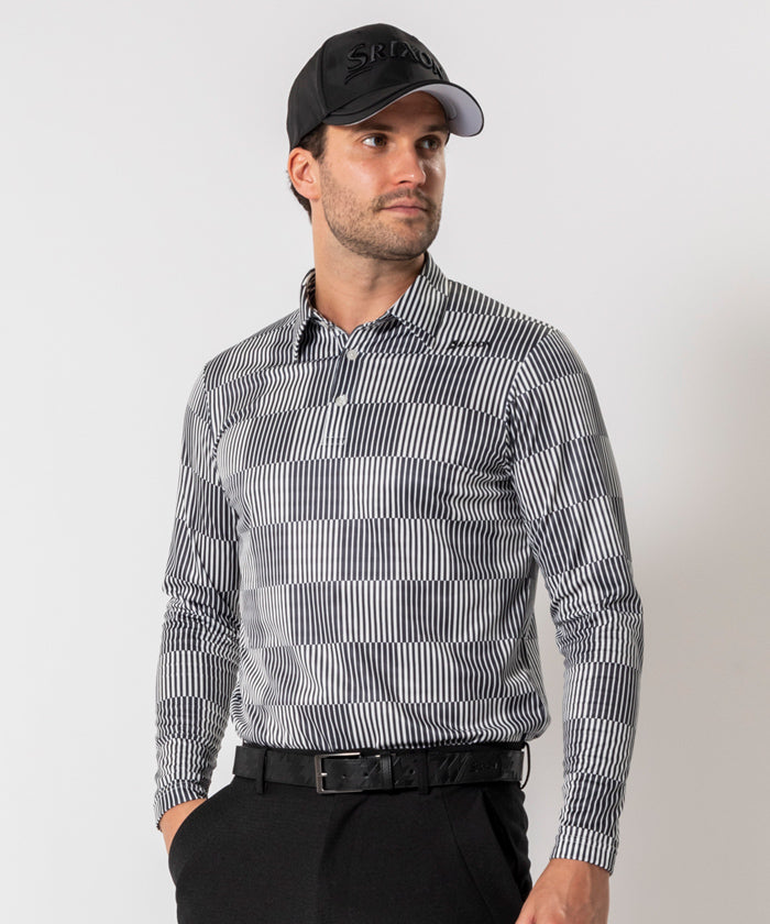 スリクソン SRIXON 【松山英樹プロ着用】ブロックストライププリント長袖シャツ