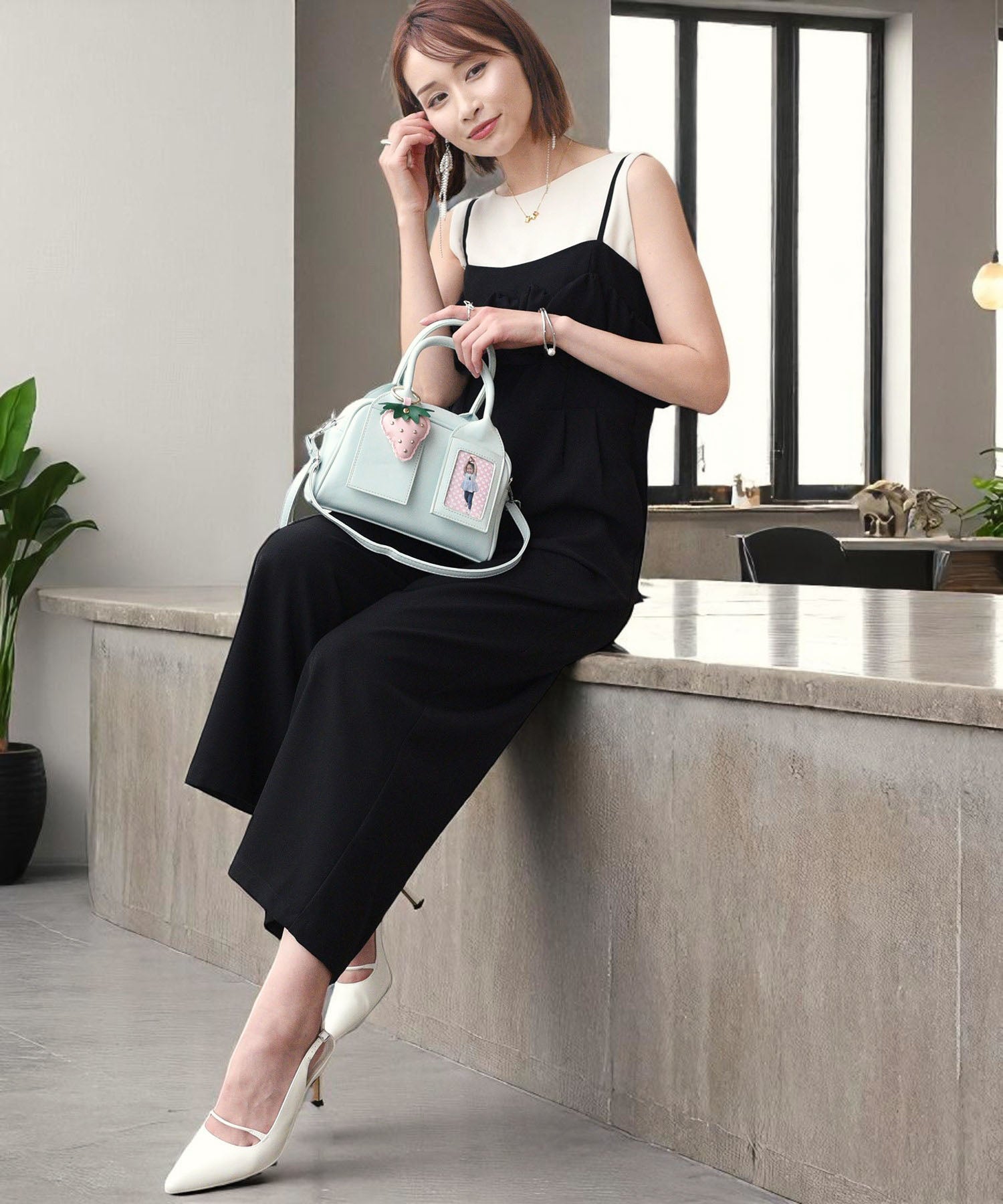 スタイロ styiro カードポケットボストントート/ショルダーバッグ （ライトグリーン） ライトグリーン