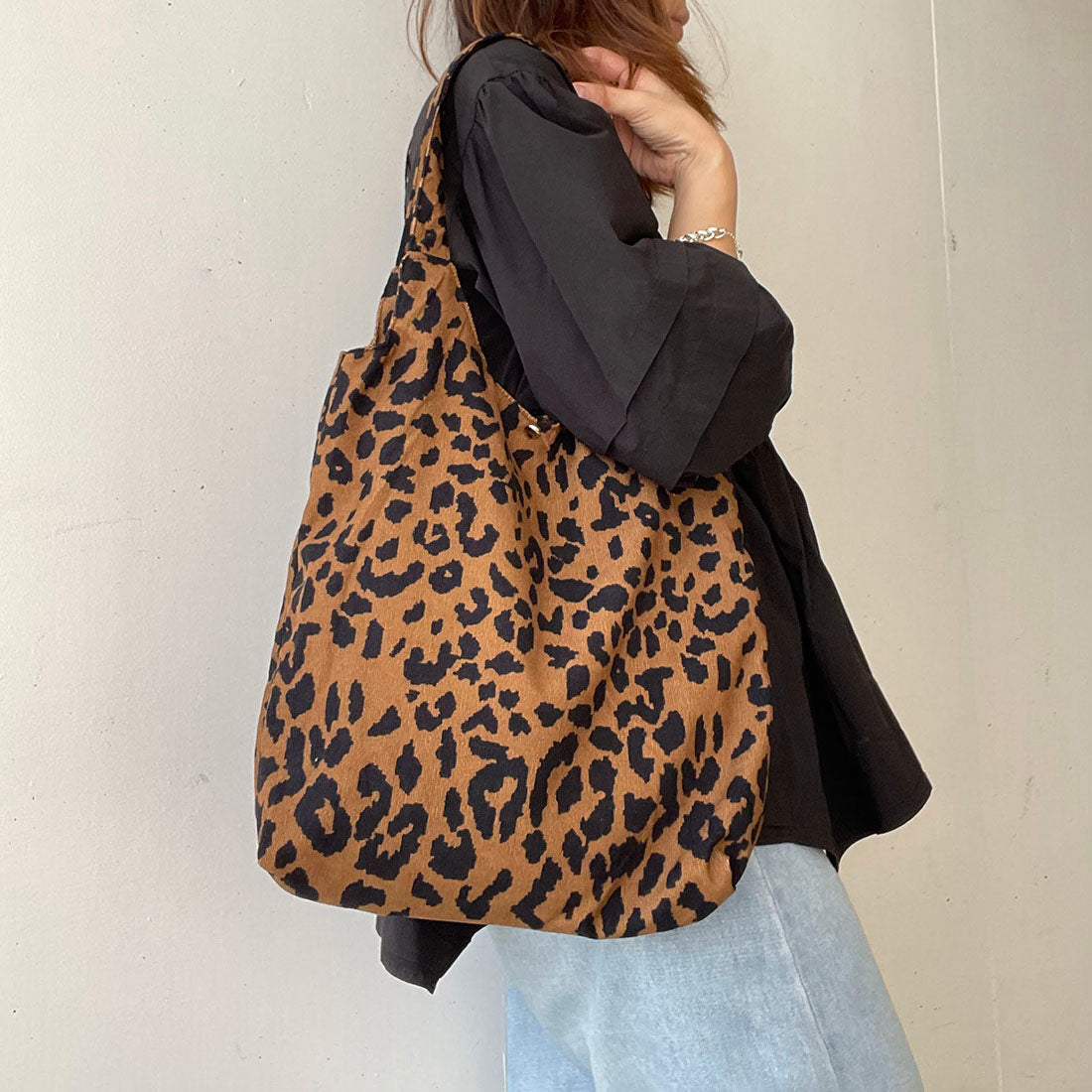 Styiro leopard print tote bag