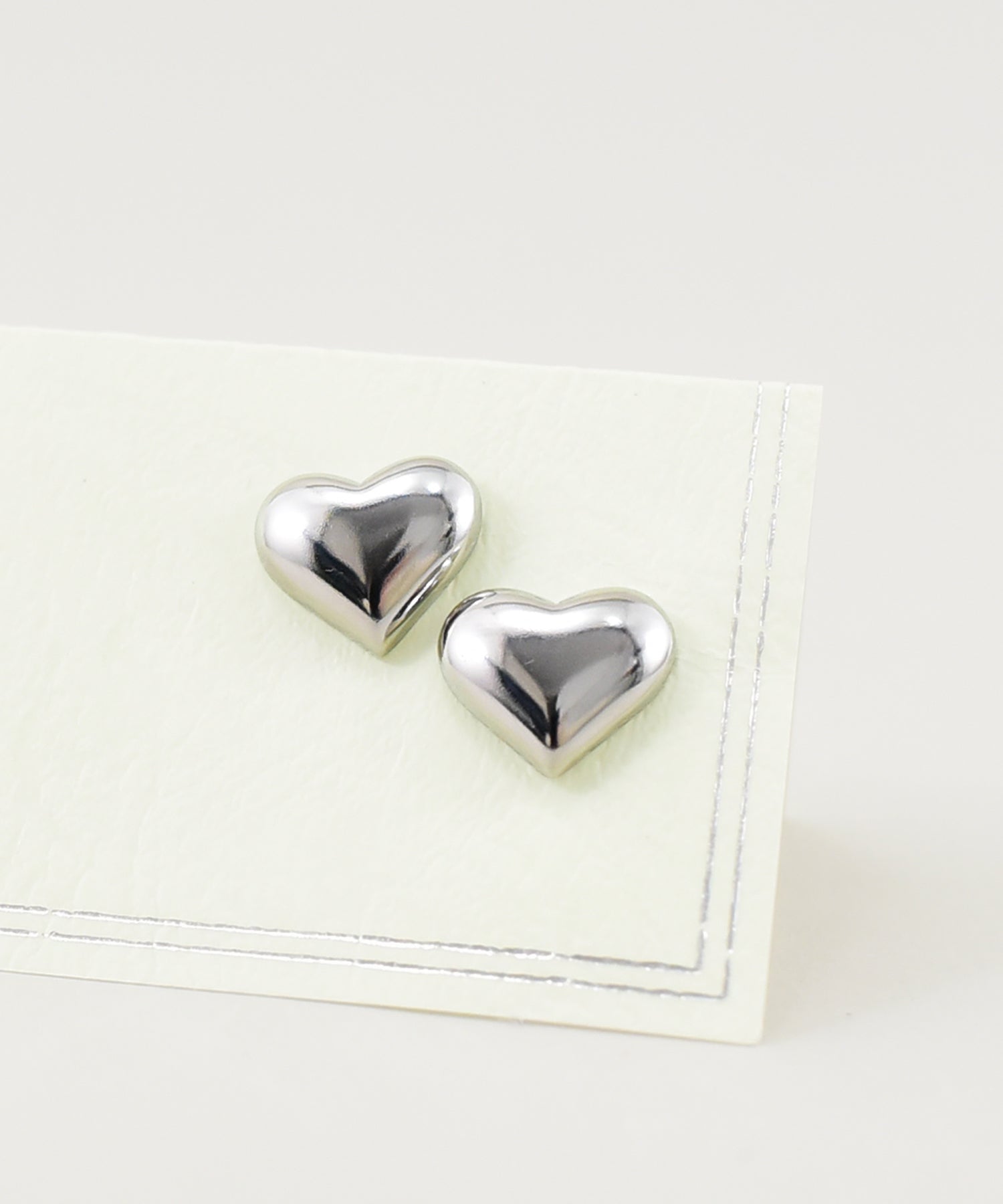 Styiro Nickel-Free Puffed Metal Heart Earrings