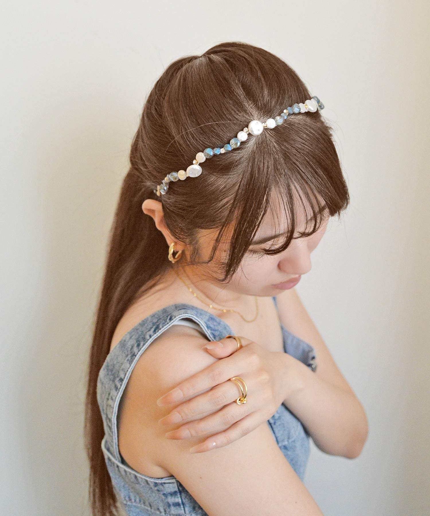 スタイロ styiro コインパールビジューカチューシャ （ブルー） ブルー