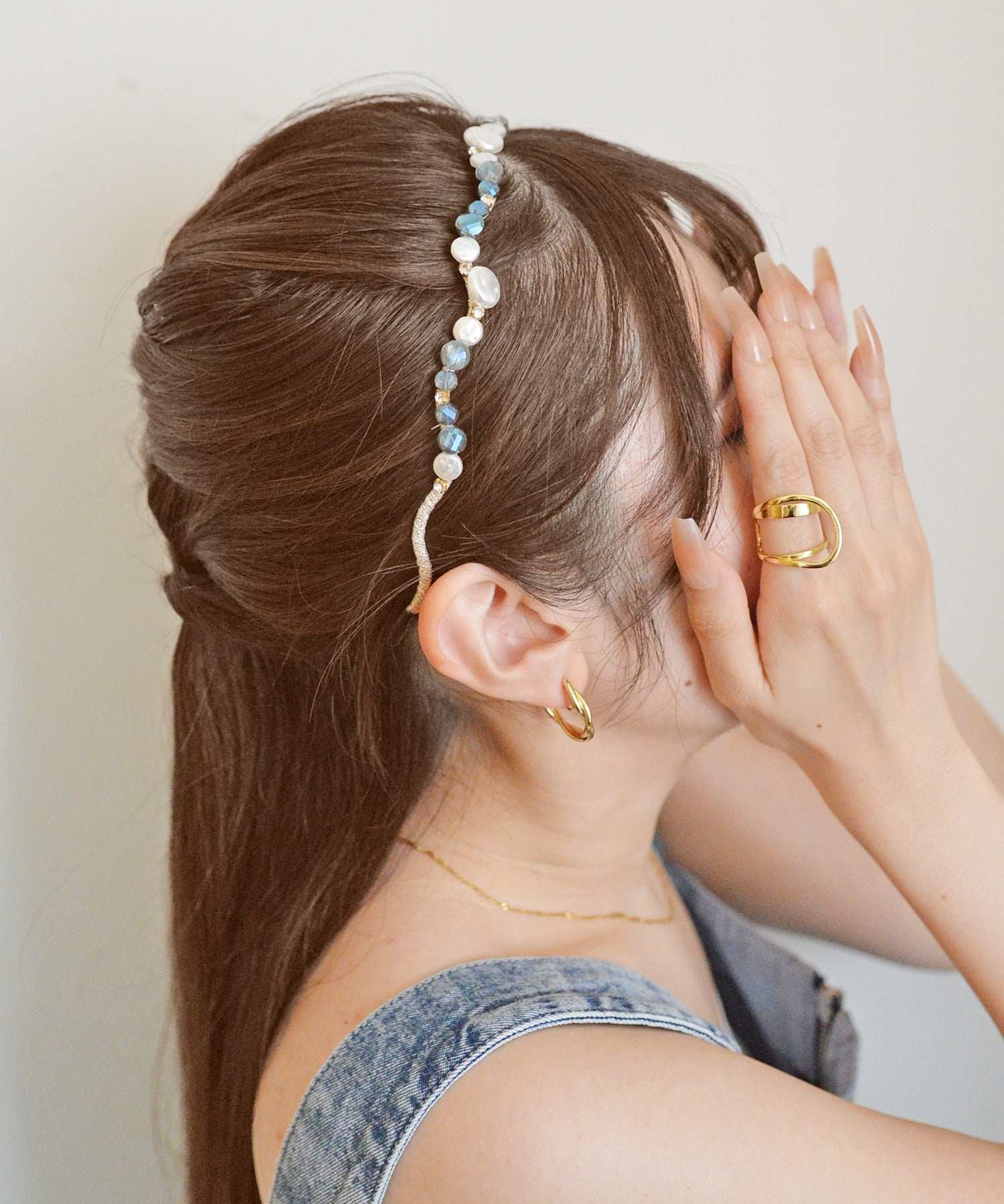 スタイロ styiro コインパールビジューカチューシャ （ブルー） ブルー