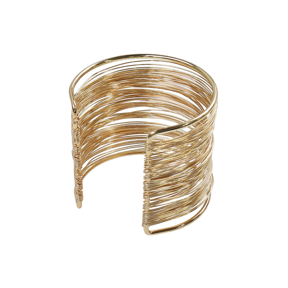 スタイロ styiro ワイヤーワイドバングル （ゴールド） ゴールド