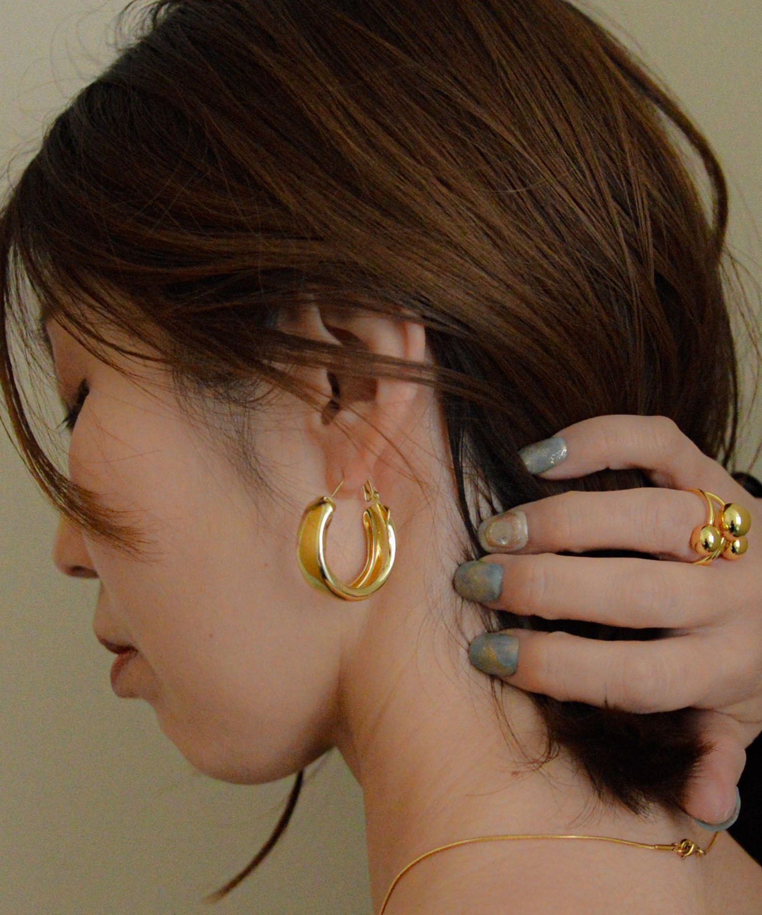 スタイロ styiro ニッケルフリー メタルワイドフープピアス （ゴールド） ゴールド