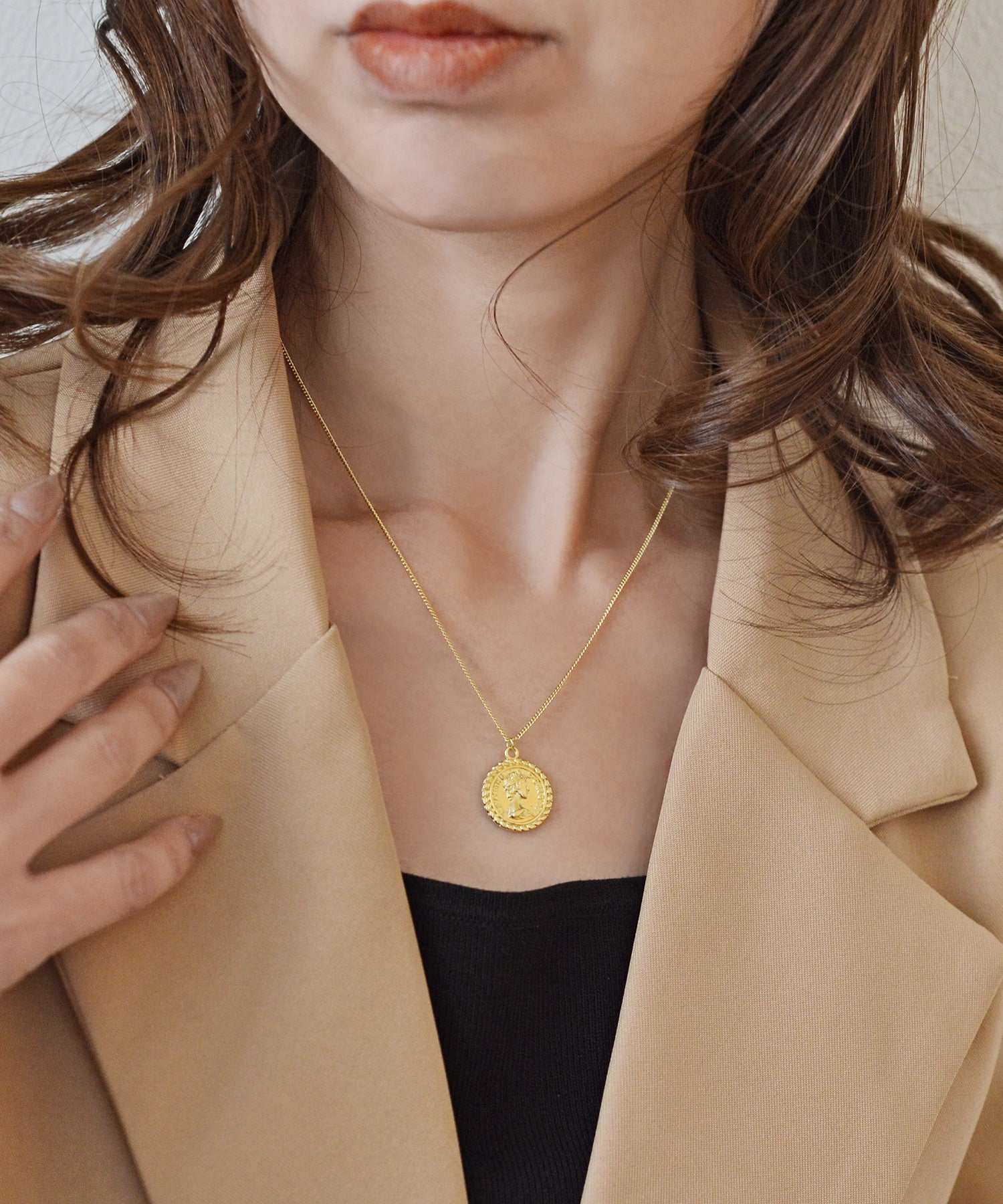 スタイロ styiro ニッケルフリーメタルコインネックレス （ゴールド） ゴールド