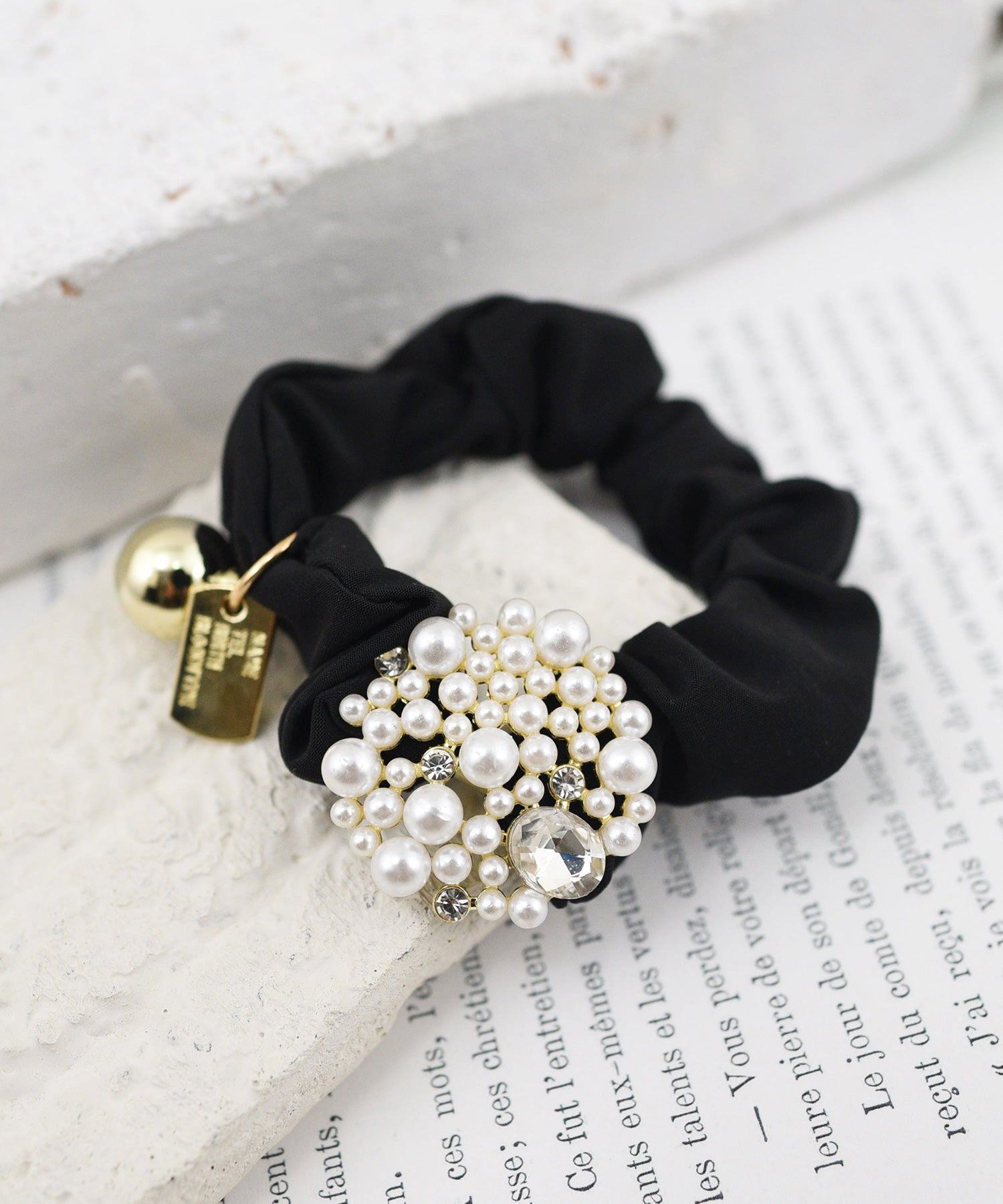 スタイロ styiro ビジューくしゅくしゅヘアゴム （ブラック3） ブラック3