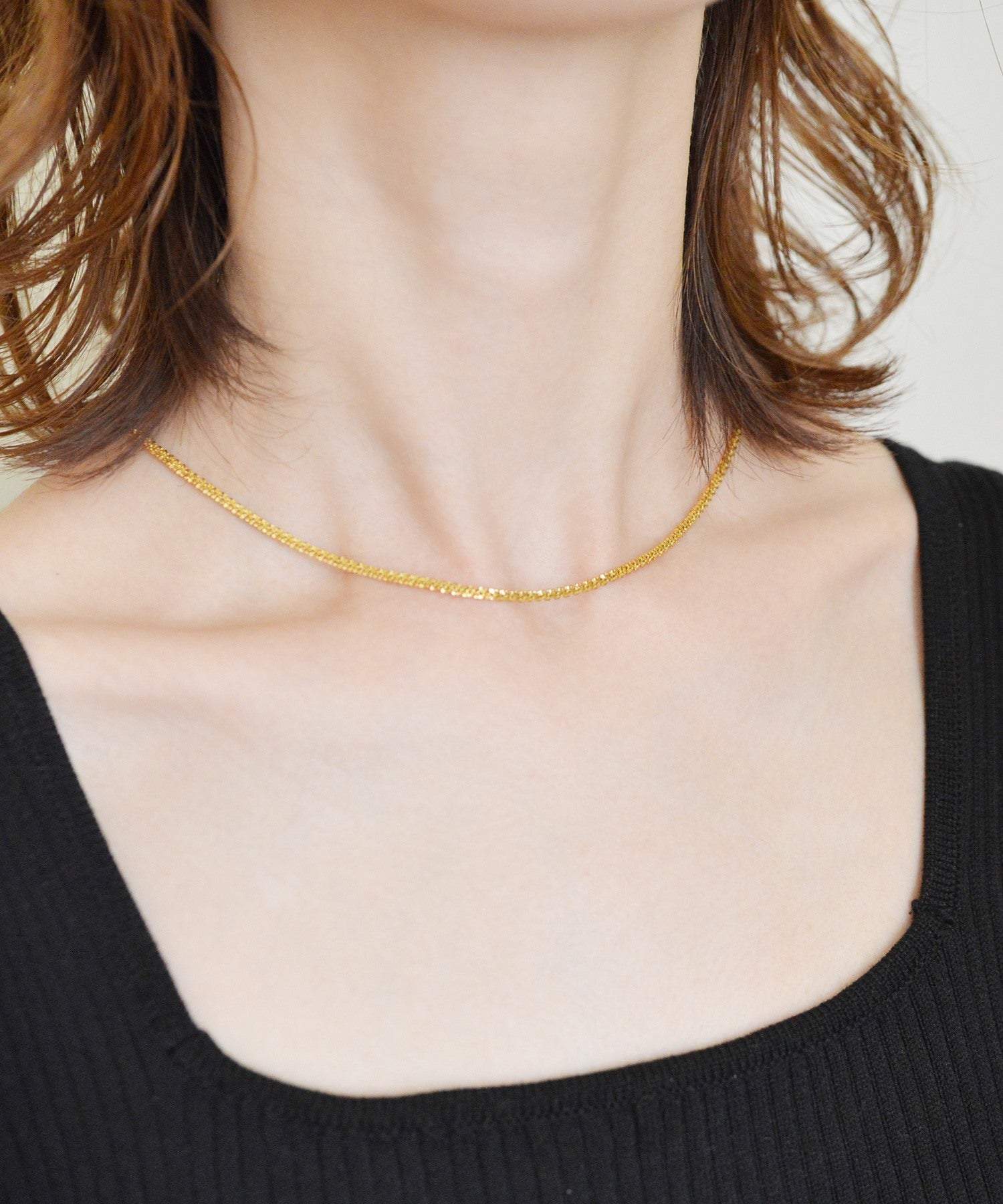 スタイロ styiro 水に強く変色しにくい 金属アレルギー対応 シャイニーチェーンステンレスネックレス （ゴールド） ゴールド