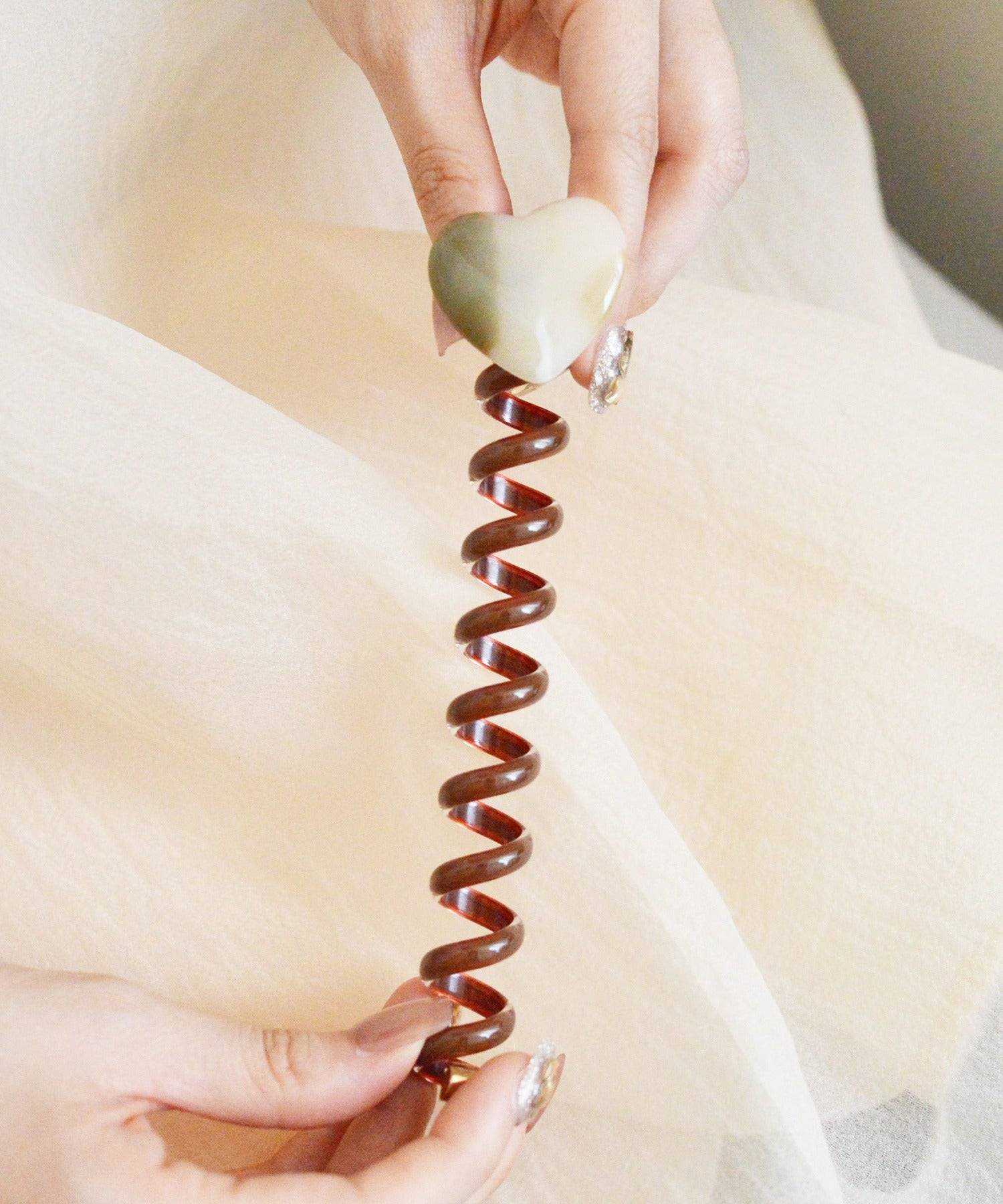 スタイロ styiro ハートコイルアップポニーフック （グレー） グレー