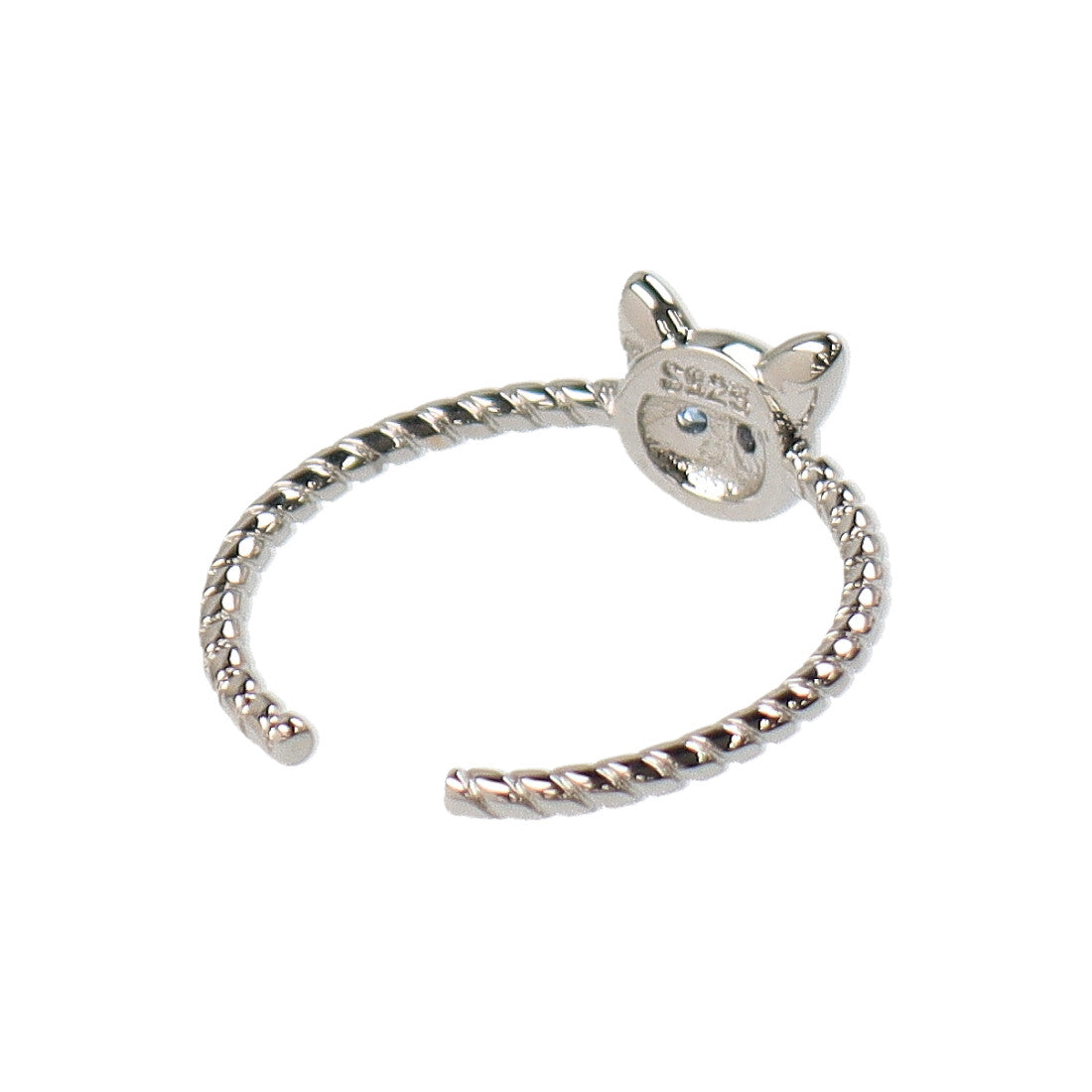 スタイロ styiro ニッケルフリー 青い目の猫リング （シルバー） シルバー