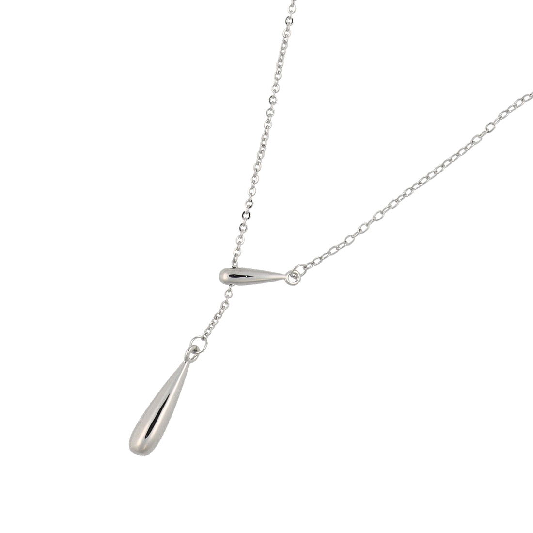 スタイロ styiro ニッケルフリー ドロップチャーム ラリエットネックレス （シルバー） シルバー