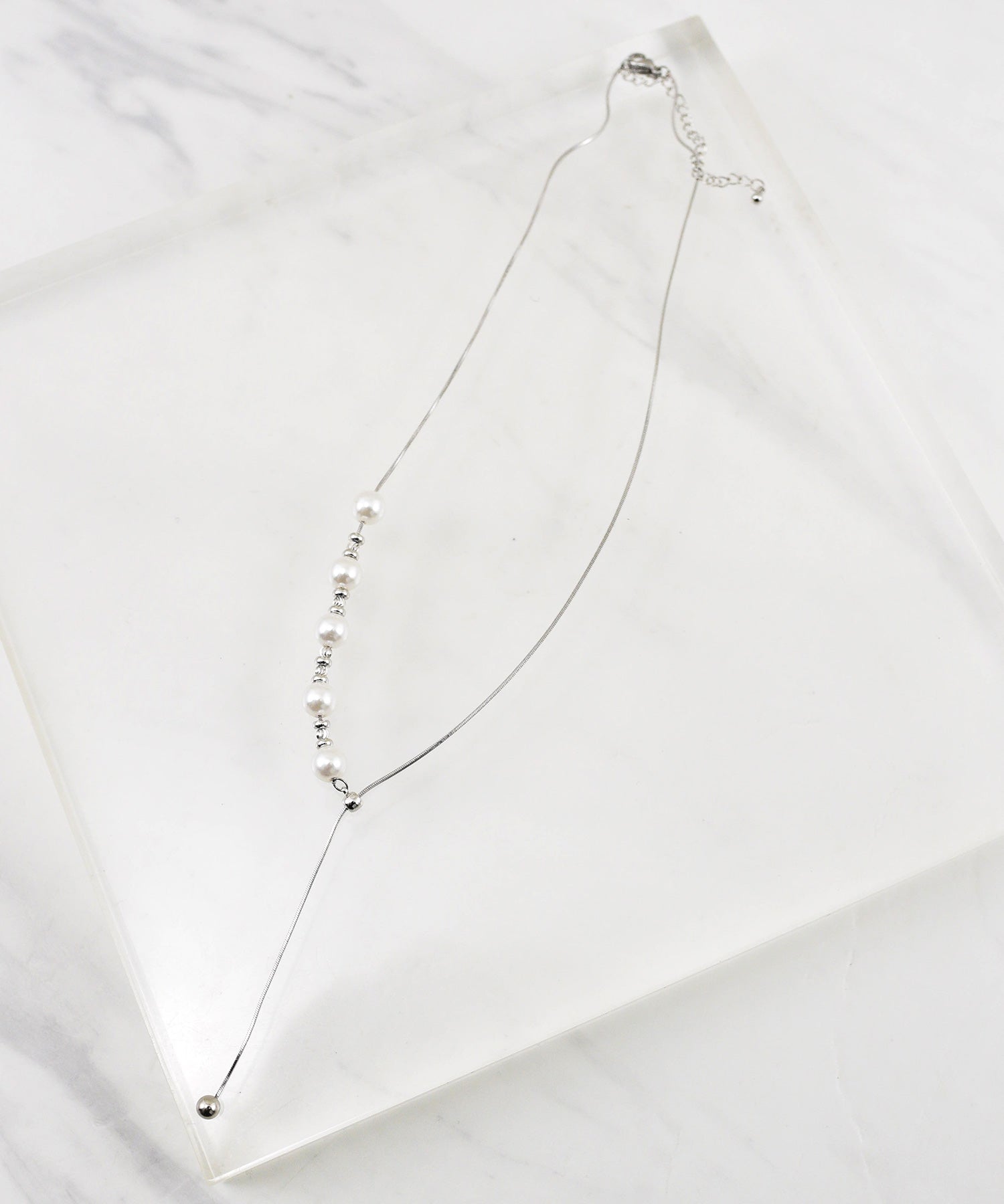 スタイロ styiro ニッケルフリー シルバー×パールビジューネックレス （アソート5） アソート5