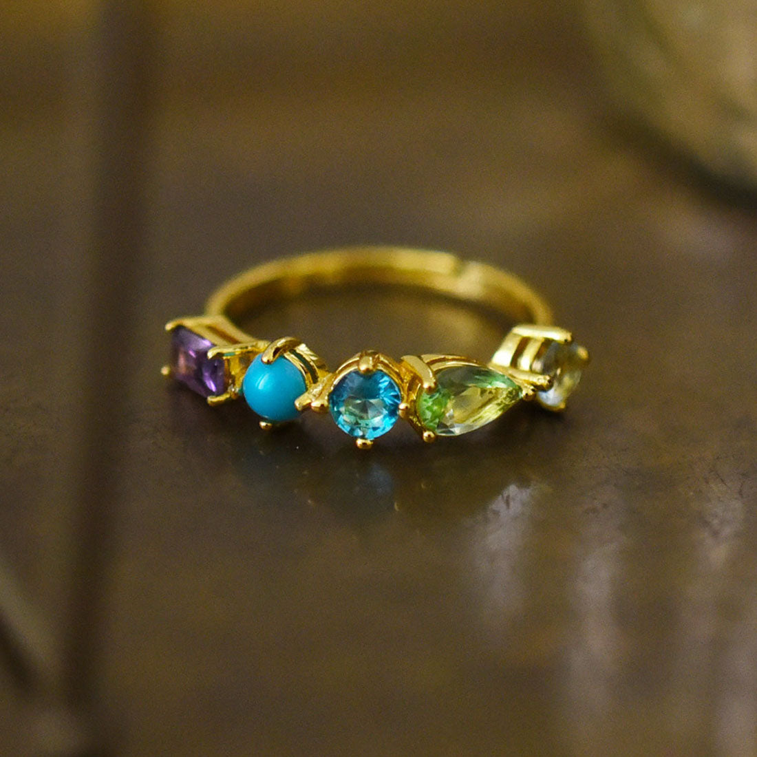 スタイロ styiro カラービジューゴールドリング（アソート9） アソート9