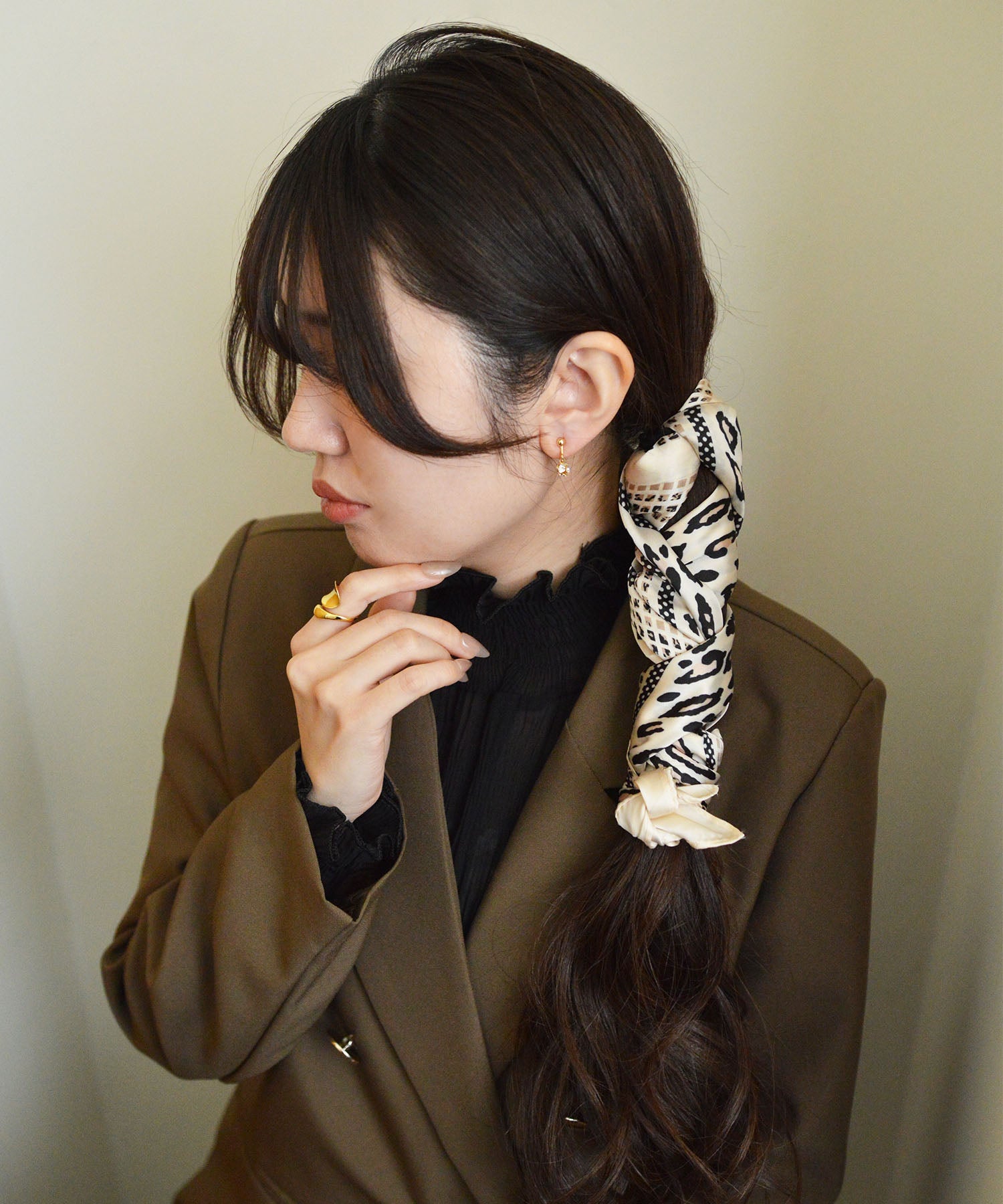 スタイロ styiro 【7展開】総柄スカーフ （レオパード） レオパード