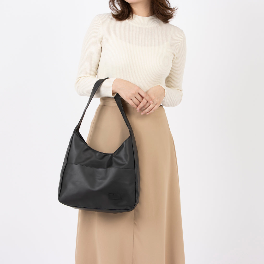 スタイルブロック STYLEBLOCK レザー調ショルダーバッグ （ブラック） ブラック